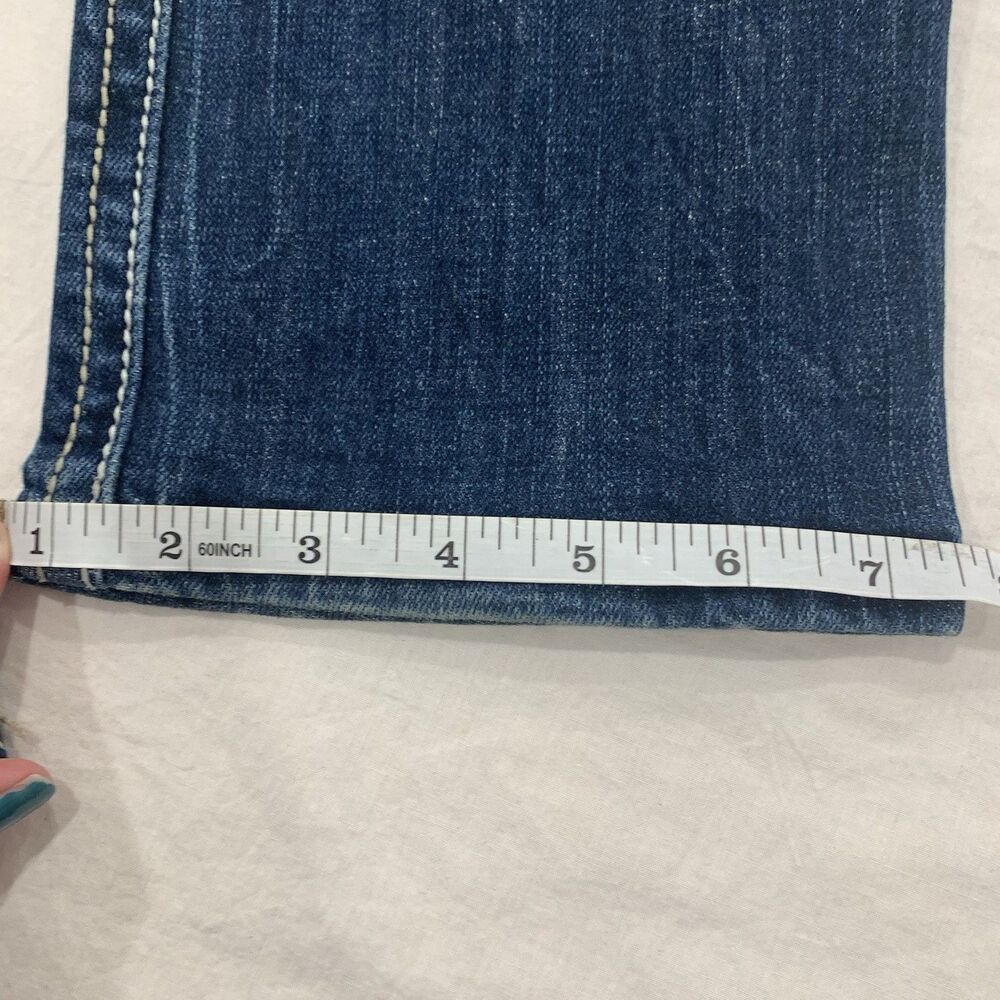 Daytrip Virgo Straight Fit Women’s 30R Med Wash Flat Pocket Stretch Distressed - Picture 14 of 16